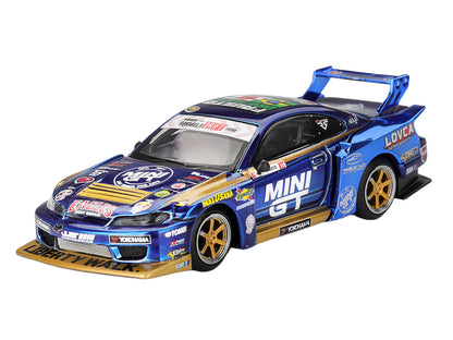 Nissan Silvia (S15) LB-Super Silhouette RHD (Right Hand Drive) #555 Yukio Fausto "Team MINI GT Liberty Walk" "Formula Drift Japan" (2025) Limited Edition 1/64 Diecast Model Car by Mini GT by Mini GT