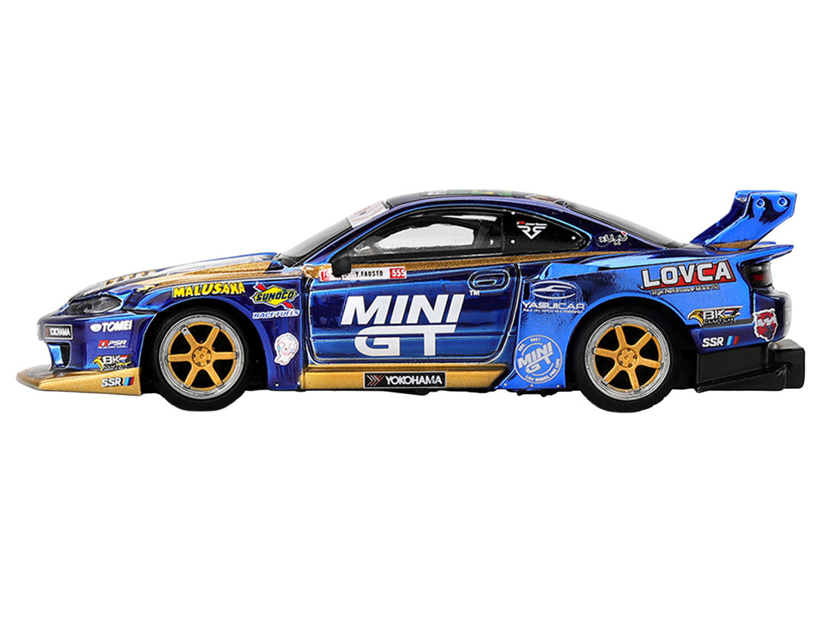Nissan Silvia (S15) LB-Super Silhouette RHD (Right Hand Drive) #555 Yukio Fausto "Team MINI GT Liberty Walk" "Formula Drift Japan" (2025) Limited Edition 1/64 Diecast Model Car by Mini GT by Mini GT