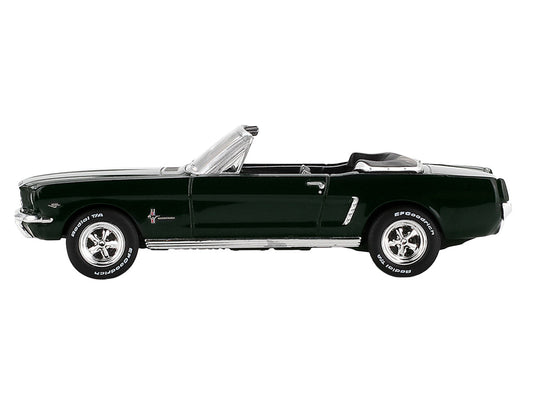 1964 Ford Mustang Convertible Highland Green Limited Edition 1/64 Diecast Model Car by Mini GT-0