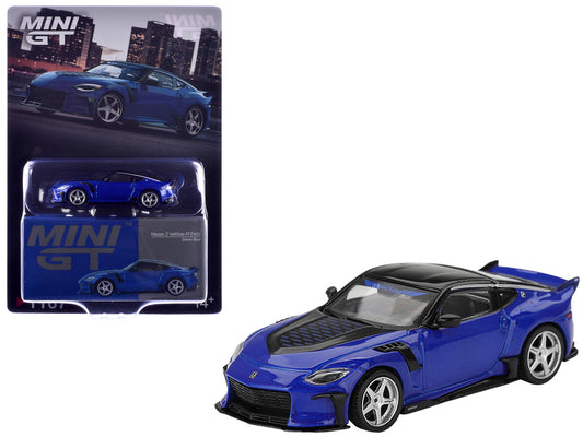 Nissan Z VeilSide FFZ400 Seiran Blue Metallic with Black Top Limited Edition 1/64 Diecast Model Car by Mini GT by Mini GT