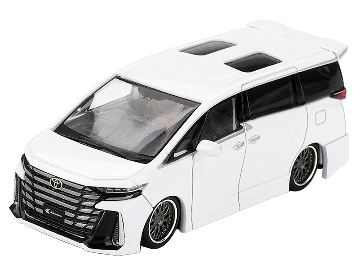 Toyota Vellfire 40 KUHL Van White Metallic Limited Edition 1/64 Die Cast Model Car by Mini GT-1