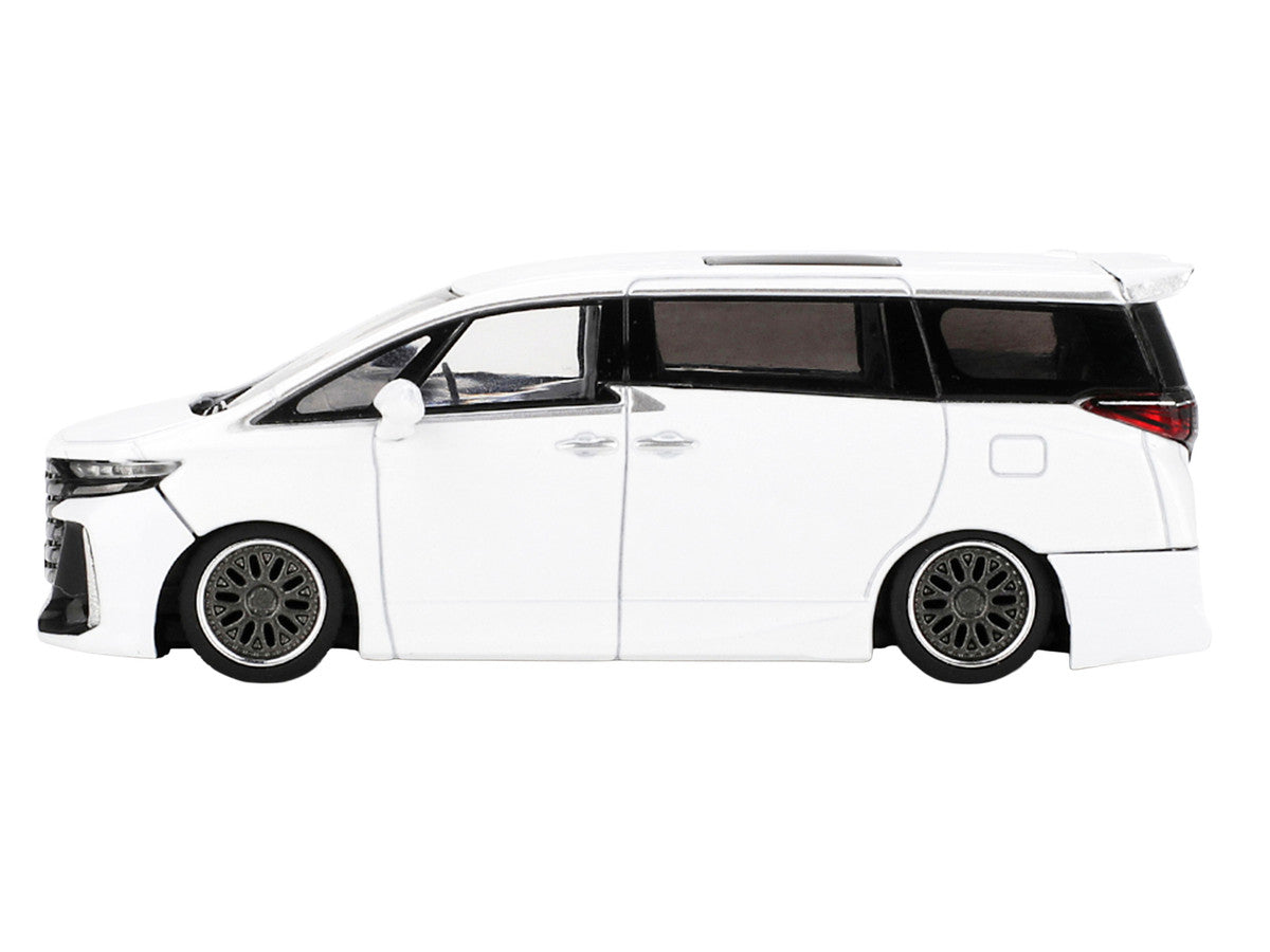 Toyota Vellfire 40 KUHL Van White Metallic Limited Edition 1/64 Die Cast Model Car by Mini GT-2