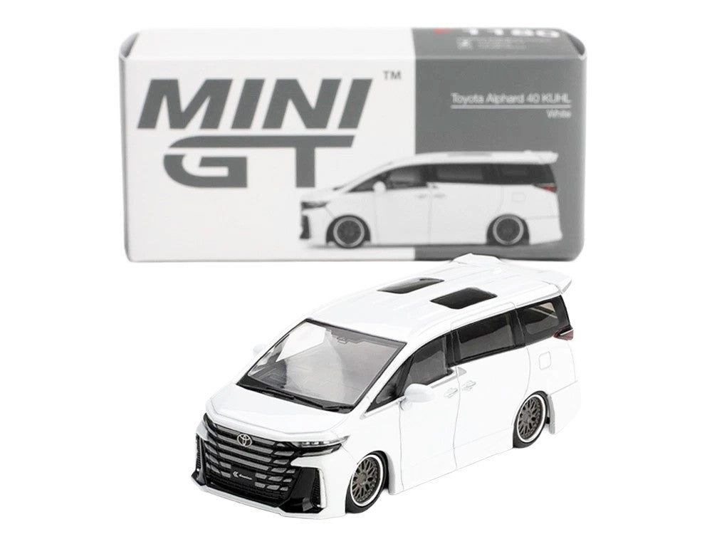 Toyota Vellfire 40 KUHL Van White Metallic Limited Edition 1/64 Die Cast Model Car by Mini GT-4