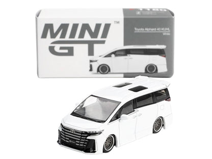 Toyota Vellfire 40 KUHL Van White Metallic Limited Edition 1/64 Die Cast Model Car by Mini GT-4