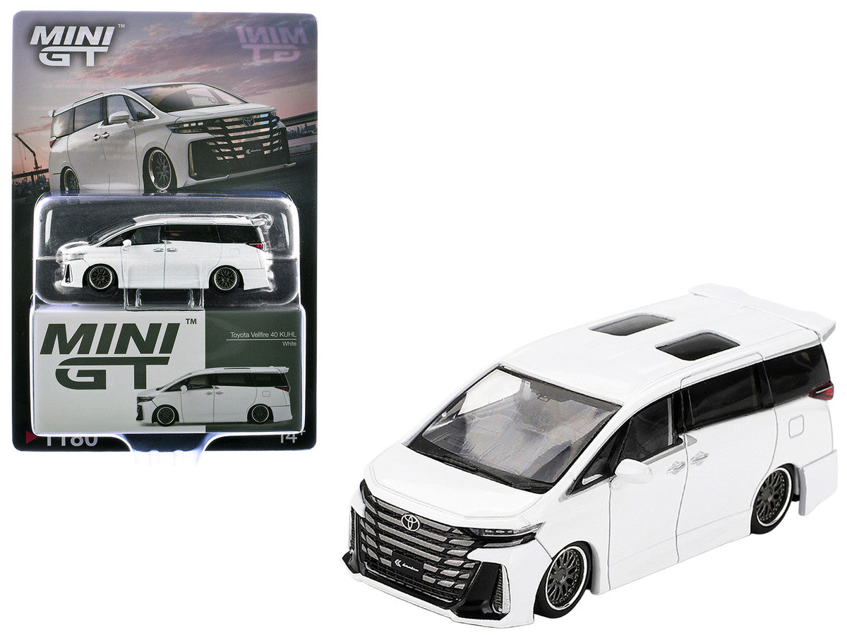 Toyota Vellfire 40 KUHL Van White Metallic Limited Edition 1/64 Die Cast Model Car by Mini GT-0