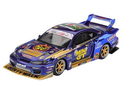 Nissan Silvia (S15) LB-Super Silhouette RHD (Right Hand Drive) #555 Yukio Fausto "Team MINI GT Liberty Walk" Halloween Special "Formula Drift Japan" (2025) Limited Edition 1/64 Diecast Model Car by Mini GT by Mini GT