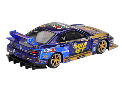 Nissan Silvia (S15) LB-Super Silhouette RHD (Right Hand Drive) #555 Yukio Fausto "Team MINI GT Liberty Walk" Halloween Special "Formula Drift Japan" (2025) Limited Edition 1/64 Diecast Model Car by Mini GT by Mini GT