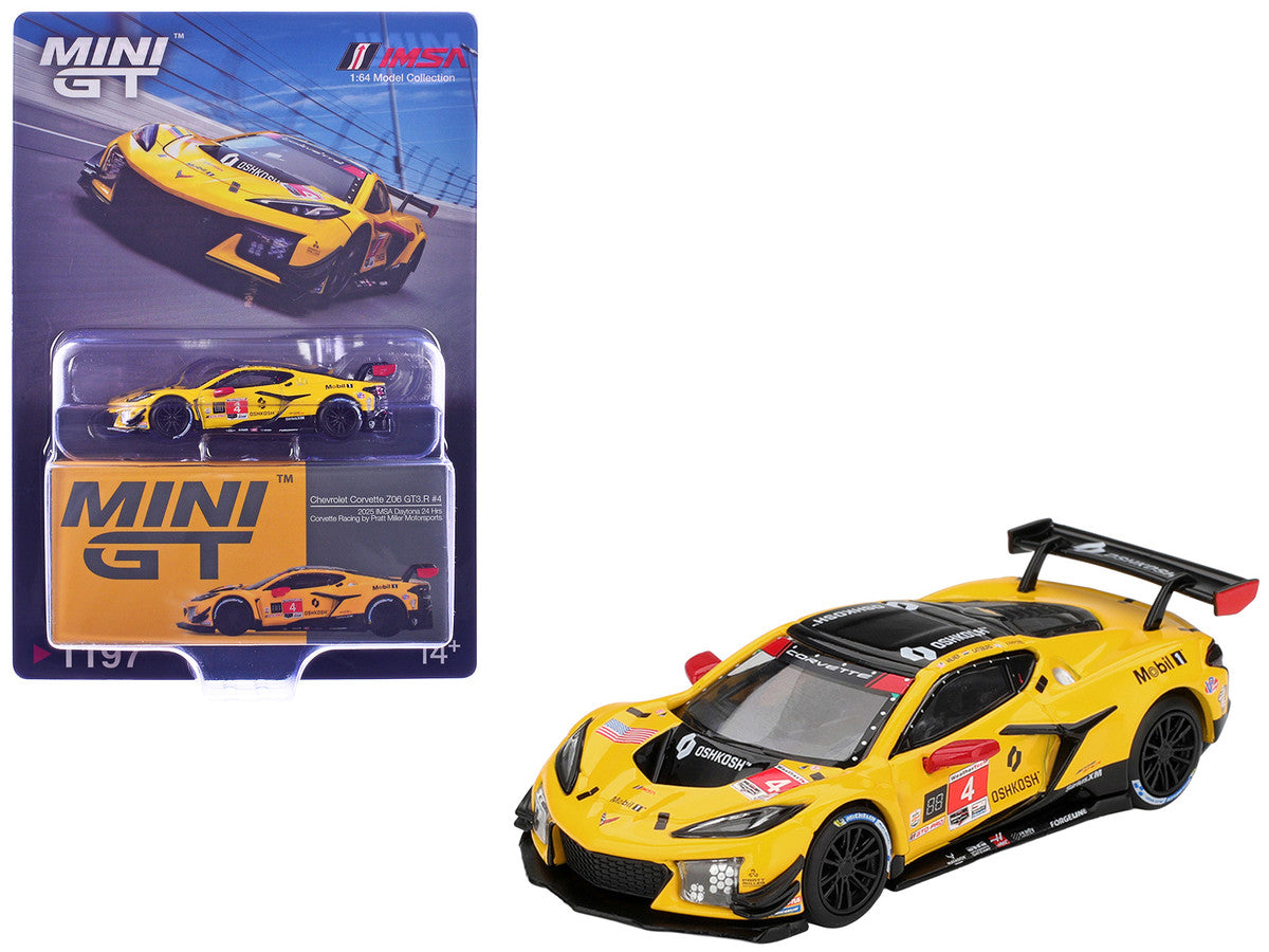 Chevrolet Corvette Z06 GT3.R #4 Nicky Catsburg - Tommy Milner - Nicolas Varrone "Corvette Racing by Pratt Miller Motorsports" IMSA "24 Hours of Daytona" (2025) Limited Edition 1/64 Diecast Model Car by Mini GT by Mini GT