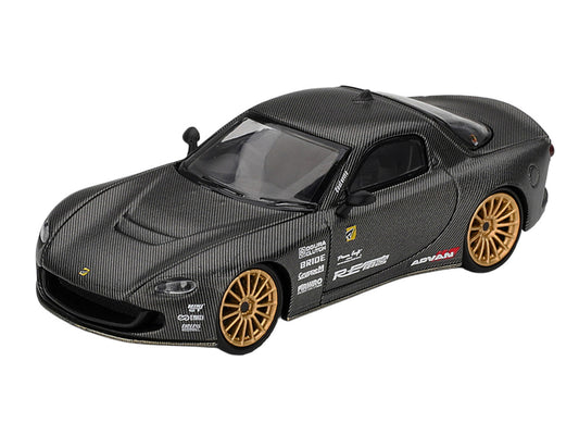 Mazda RX-7 RE-Amemiya "Matsukiyo KOKU 3 Rotor NA-7" Carbon Fiber "Tokyo Auto Salon 2025 Best Tuned Car Award" Limited Edition 1/64 Diecast Model Car by Mini GT by Mini GT