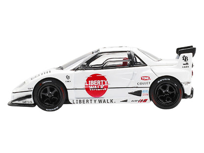 Mazda AZ-1 Liberty Walk LB40 RHD (Right Hand Drive) #58 "LB-Hinomaru" White with Graphics and Red Interior Limited Edition 1/64 Diecast Model Car by Mini GT-2