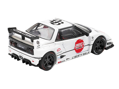 Mazda AZ-1 Liberty Walk LB40 RHD (Right Hand Drive) #58 "LB-Hinomaru" White with Graphics and Red Interior Limited Edition 1/64 Diecast Model Car by Mini GT-3