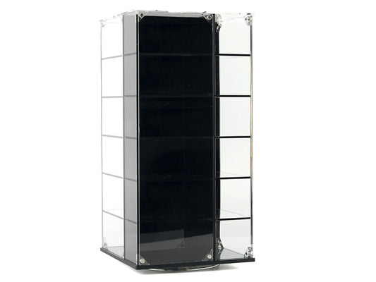 Acrylitower Showcase 24 Car Display Desktop Spinner with Cover "Mijo Exclusives" for 1/64 Scale Models by Other