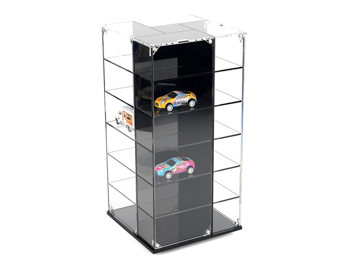 Acrylitower Showcase 24 Car Display Desktop Spinner with Cover "Mijo Exclusives" for 1/64 Scale Models by Other