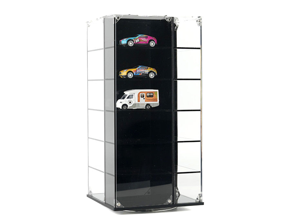 Acrylitower Showcase 24 Car Display Desktop Spinner with Cover "Mijo Exclusives" for 1/64 Scale Models by Other