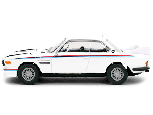 1975 BMW 3.0 CSL White with Red and Blue Stripes "Collection" Series 1/64 Diecast Model Car by Majorette by Majorette