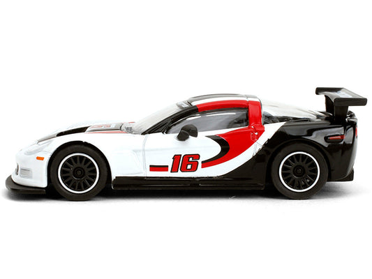 2005 Chevrolet Corvette C6R #16 White with Black and Red Graphics "Collection" Series 1/64 Diecast Model Car by Majorette by Majorette
