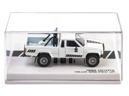 1985 Toyota Hilux SR5 Pickup Truck White with Black Graphics "Collection" Series 1/64 Diecast Model Car by Majorette by Majorette