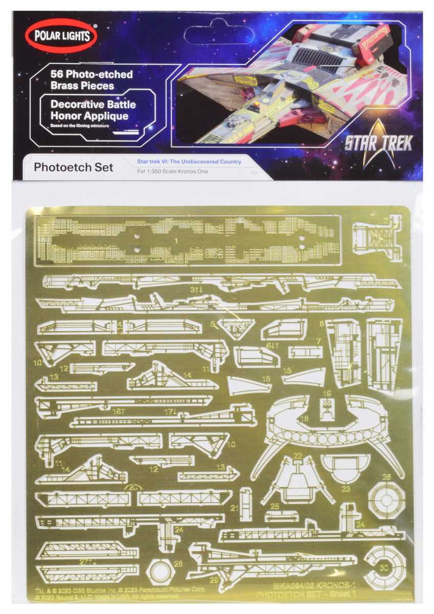 Photoetch Set for Klingon Kronos One Spaceship "Star Trek VI: The Undiscovered Country" (1991) Movie 1/350 Scale by Polar Lights by Polar Lights