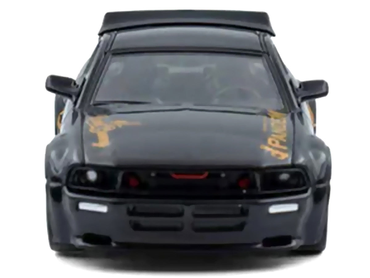 Pandem Mustang Black with Gold Graphics 1/64 Diecast Model Car by Model Model by Model Model