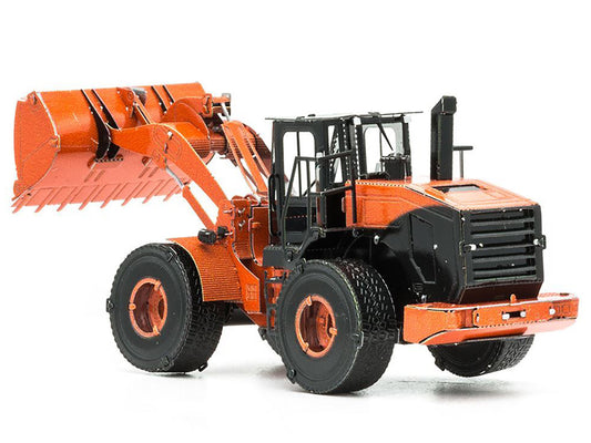Model Kit Wheel Loader Orange and Black (Challenging Difficulty) Steel Model by Metal Earth by Metal Earth
