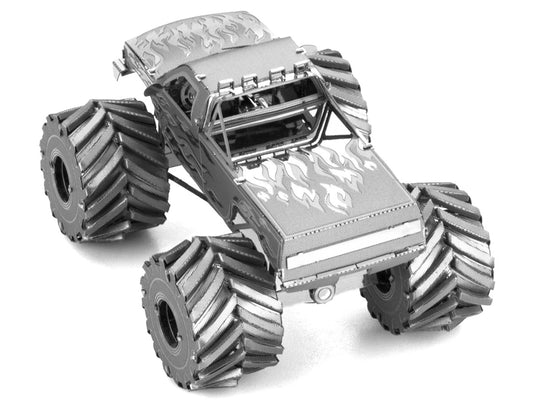 Model Kit Monster Truck with Flame Graphics (Moderate Difficulty) Steel Model by Metal Earth by Metal Earth