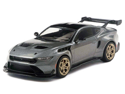 2025 Ford Mustang GTD Gray Metallic with Black Top 1/43 Diecast Model by IXO Models by IXO