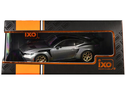 2025 Ford Mustang GTD Gray Metallic with Black Top 1/43 Diecast Model by IXO Models by IXO