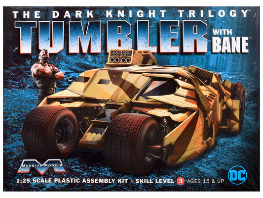 Skill 3 Model Kit Batmobile Tumbler with Bane Figure "Batman Dark Knight Trilogy" Movie Franchise 1/25 Scale Model by Moebius by Moebius