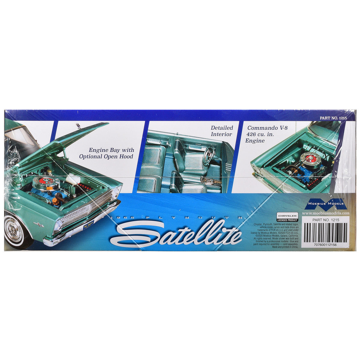 Skill 3 Model Kit 1965 Plymouth Satellite 1/25 Scale Model by Moebius by Moebius