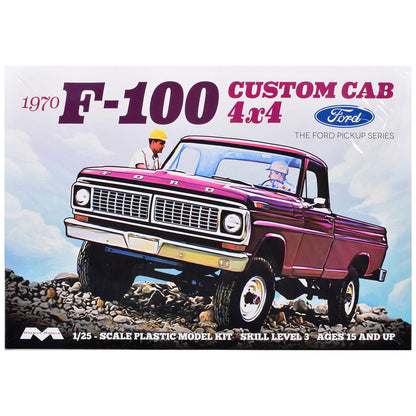 Skill 3 Model Kit 1970 Ford F-100 Custom Cab 4x4 Pickup Truck 1/25 Scale Model by Moebius by Moebius