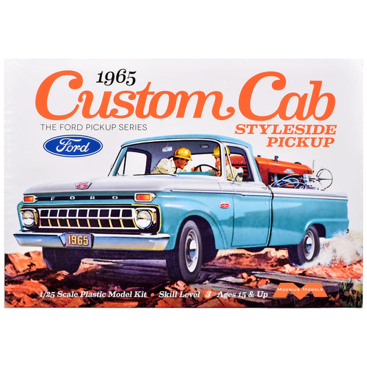 Skill 3 Model Kit 1965 Ford Custom Cab Styleside Pickup Truck 1/25 Scale Model by Moebius-0