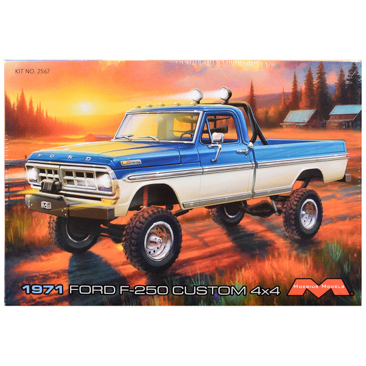 Skill 3 Model Kit 1971 Ford F-250 Custom Lifted 4x4 Pickup Truck 1/25 Scale Model by Moebius by Moebius