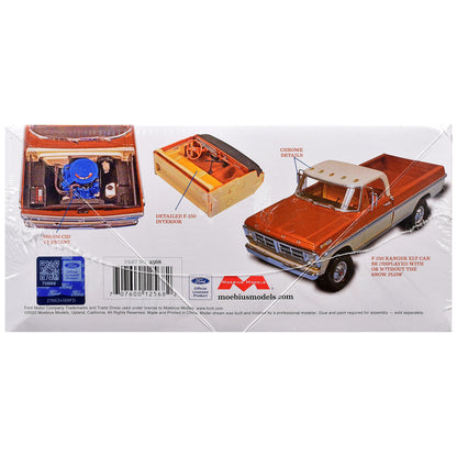 Skill 3 Model Kit 1972 Ford F-250 Ranger XLT Pickup Truck with Snow Plow 1/25 Scale Model by Moebius by Moebius