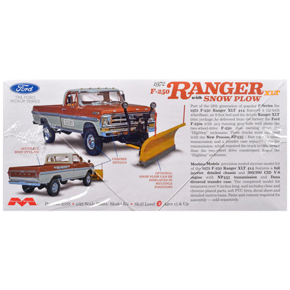 Skill 3 Model Kit 1972 Ford F-250 Ranger XLT Pickup Truck with Snow Plow 1/25 Scale Model by Moebius by Moebius