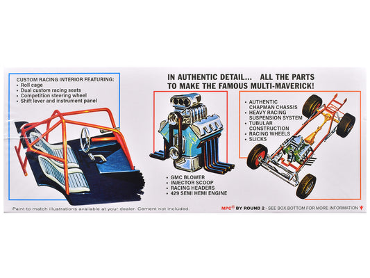 Skill 2 Model Kit "Ohio" George Montgomery's Multi Maverick Funny Car 1/25 Scale Model by MPC by MPC