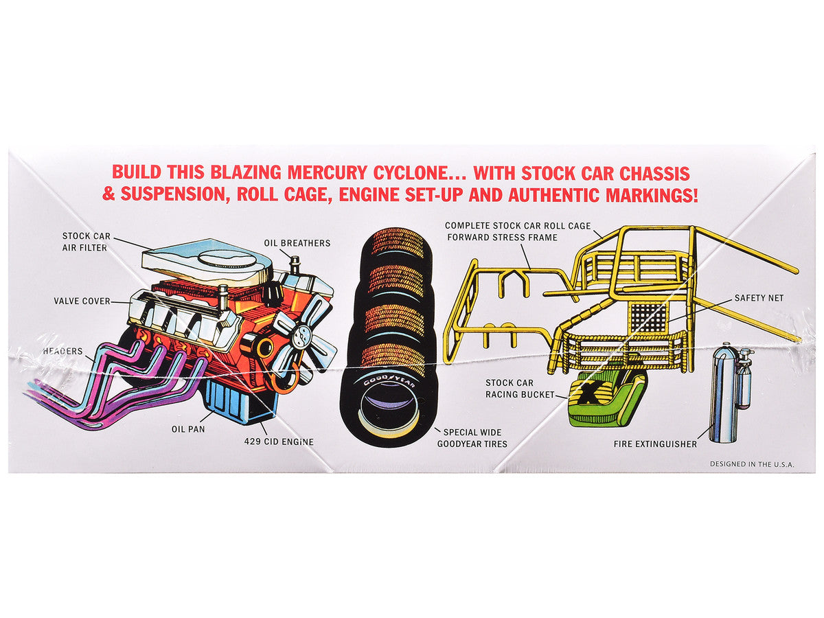 Skill 2 Model Kit 1971 Mercury Cyclone Stock Car 1/25 Scale Model by MPC by AMT