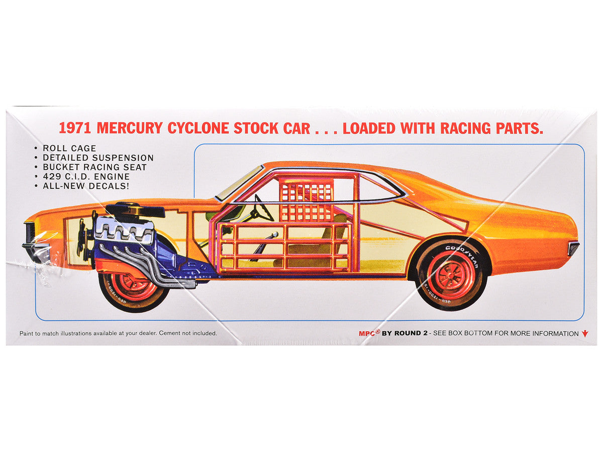 Skill 2 Model Kit 1971 Mercury Cyclone Stock Car 1/25 Scale Model by MPC by AMT
