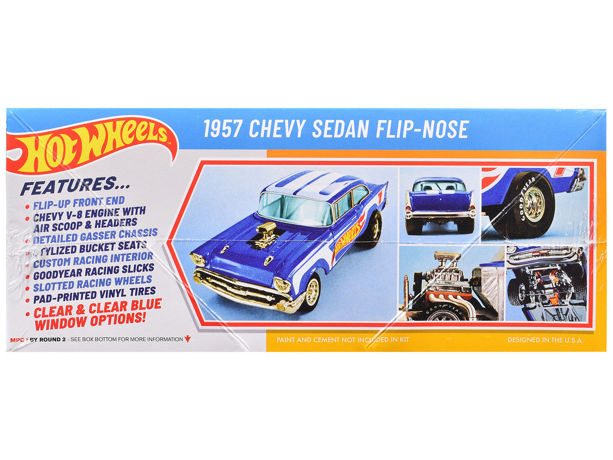 Skill 2 Model Kit 1957 Chevrolet Sedan Flip-Nose "Hot Wheels" 1/25 Scale Model by MPC by MPC