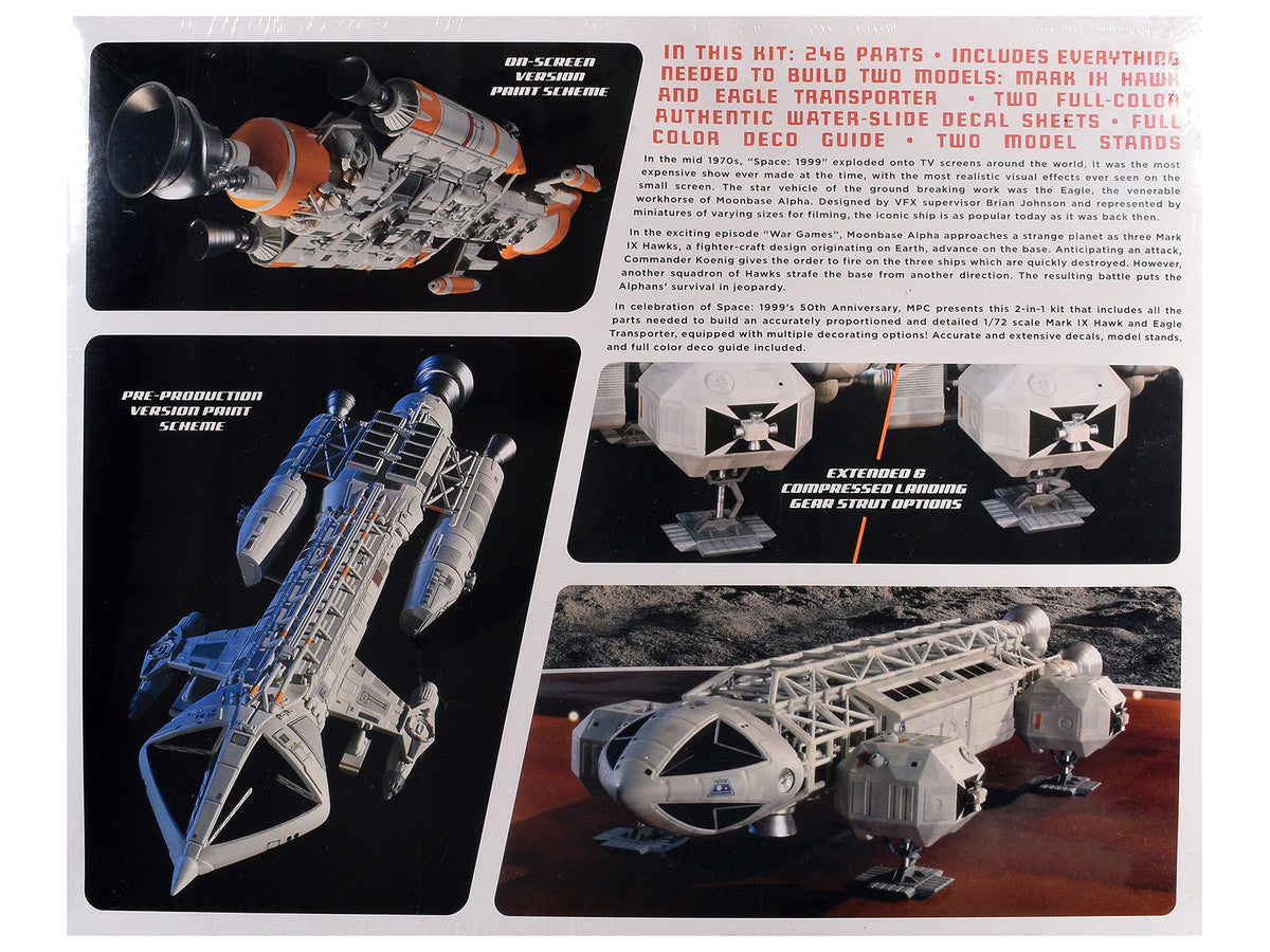 Skill 2 Model Kit Eagle and Hawk War Games Edition "Space: 1999" (1975-1977) TV Series 1/72 Scale Model by MPC by MPC