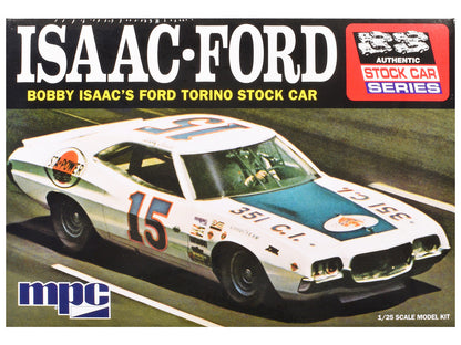 Skill 2 Model Kit 1972 Ford Torino Stock Car "Bobby Isaac" 1/25 Scale Model by MPC by MPC