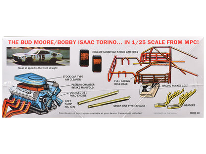Skill 2 Model Kit 1972 Ford Torino Stock Car "Bobby Isaac" 1/25 Scale Model by MPC by MPC
