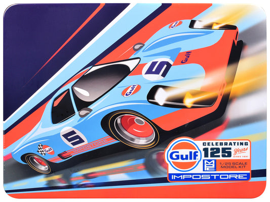 Skill 2 Model Kit Gulf Racing Impostore with Collector Tin 1/25 Plastic Model by MPC by MPC
