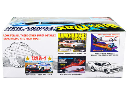 Skill 2 Model Kit "Blue Max" Long Nose Mustang Funny Car 1/25 Scale Model Car by MPC by MPC