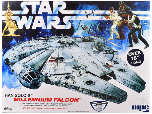 Skill 3 Model Kit Han Solo's Millennium Falcon "Star Wars: A New Hope" (1977) Movie 1/72 Scale Model by MPC by MPC