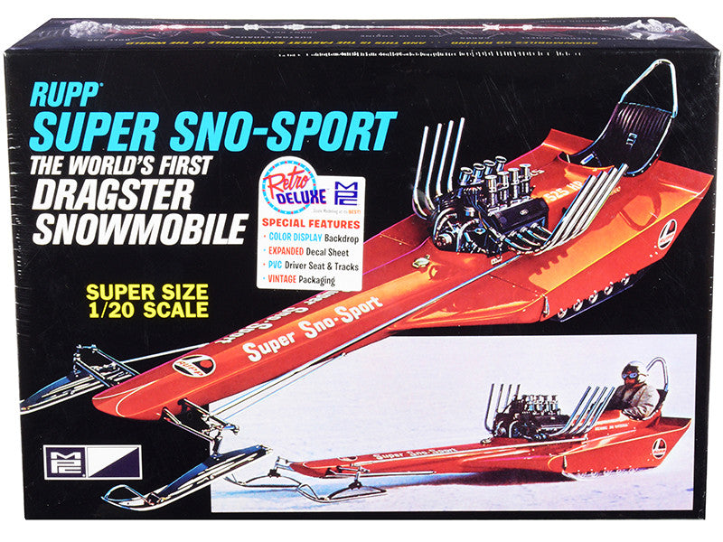 Skill 2 Model Kit Rupp Super Sno-Sport Snowmobile Dragster (The World's First) 1/20 Scale Model by MPC by MPC