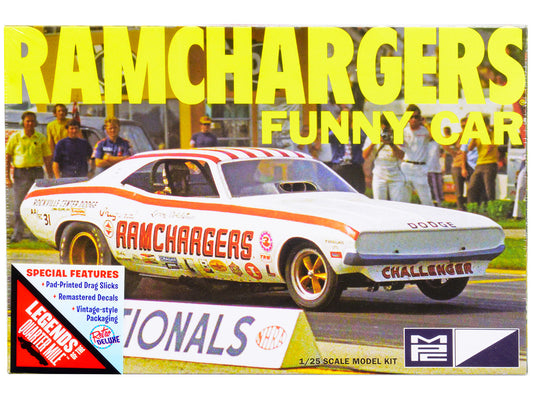 Skill 2 Model Kit Dodge Challenger Ramchargers Funny Car "Legends of the Quarter Mile" 1/25 Scale Model by MPC by MPC