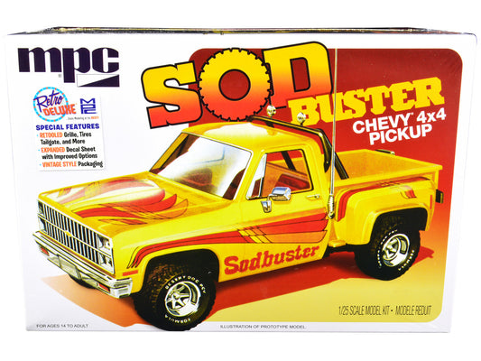 Skill 2 Model Kit 1981 Chevrolet 4x4 Stepside Pickup Truck "Sod Buster" 1/25 Scale Model by MPC by MPC