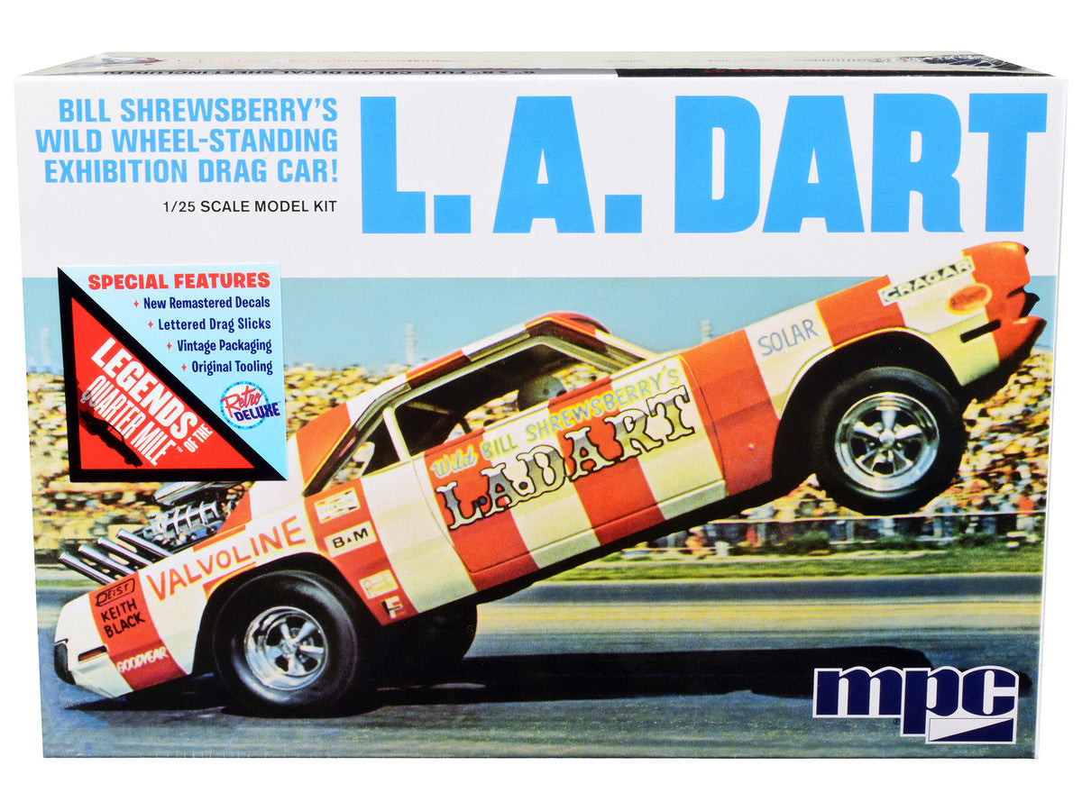 Skill 2 Model Kit Bill Shrewsberry's L.A. Dart Wheelstander Drag Car "Legends of the Quarter Mile" Series 1/25 Scale Model Car by MPC by MPC