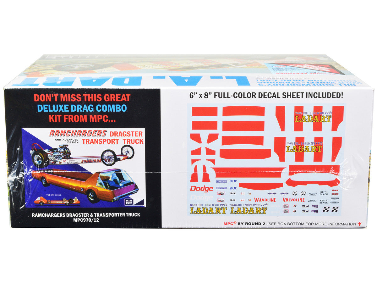 Skill 2 Model Kit Bill Shrewsberry's L.A. Dart Wheelstander Drag Car "Legends of the Quarter Mile" Series 1/25 Scale Model Car by MPC by MPC