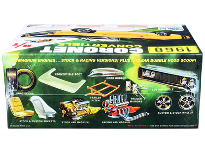 Skill 2 Model Kit 1968 Dodge Coronet R/T Convertible with Haul-Away Trailer 1/25 Scale Model by MPC by MPC